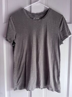 Rowan Slub Cotton Tee – Gray/Taupe/Green
